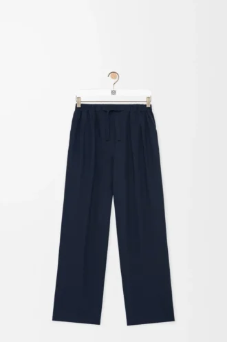 Navy mavisi ipek pijama pantolonu