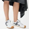 Naylon ve dana derisinden üretilmiş Ballet Runner 2.0 Beyaz/Siyah