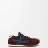 Naylon ve dana derisinden üretilmiş Ballet Runner 2.0 Bordo/Ördek Mavisi/Hamur