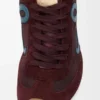 Naylon ve dana derisinden üretilmiş Ballet Runner 2.0 Bordo/Ördek Mavisi/Hamur