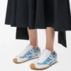 Naylon ve dana derisinden üretilmiş Ballet Runner 2.0 Mavi/Beyaz/Yumuşak Beyaz