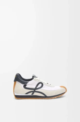 Naylon ve süet Flow Runner Mavi Antrasit/Beyaz
