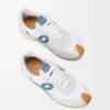 Naylon ve süetten Flow Runner 2.0 Beyaz/Açık Denim