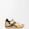 Naylon ve süetten Flow Runner Altın/Siyah