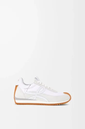 Naylon ve süetten Flow Runner Beyaz