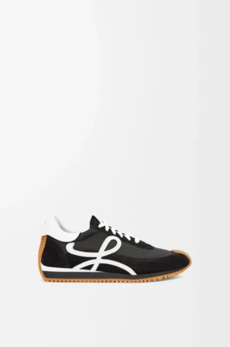 Naylon ve süetten Flow Runner Siyah/Beyaz