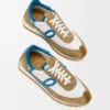 Naylon ve süetten üretilmiş Flow Runner 2.0 Sand/Blue/White