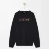 Normal kesim pamuklu sweatshirt Siyah