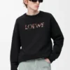 Normal kesim pamuklu sweatshirt Siyah