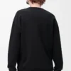 Normal kesim pamuklu sweatshirt Siyah