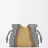 Orta boy Flamenco çanta Landscape, nappa dana derisi Sparkling Grey/Butter