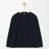 Pamuk karışımlı pelerin sweatshirt Gece mavisi
