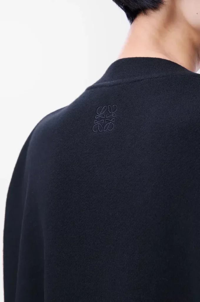 Pamuk karışımlı pelerin sweatshirt Gece mavisi