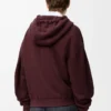 Pamuk ve kaşmirden üretilmiş Flamenko kapüşonlu sweatshirt Koyu Bordo