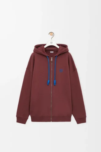pamuklu fermuarl kaponlu sweatshirt burgundy 1 330x498 - Pamuklu fermuarlı kap&uuml;şonlu sweatshirt Burgundy