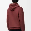 Pamuklu fermuarlı kapüşonlu sweatshirt Burgundy