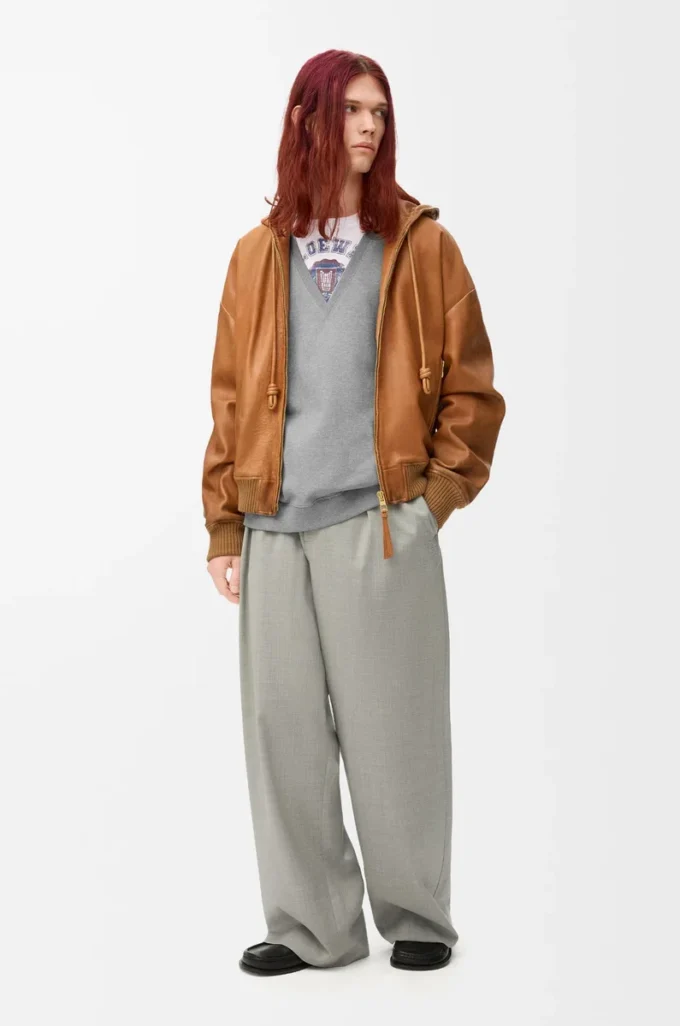 Pamuklu gri melanj sweatshirt