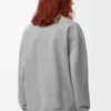 Pamuklu gri melanj sweatshirt