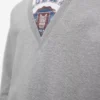 Pamuklu gri melanj sweatshirt