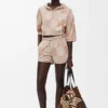 Pamuklu Kahverengi/Bej Havlu