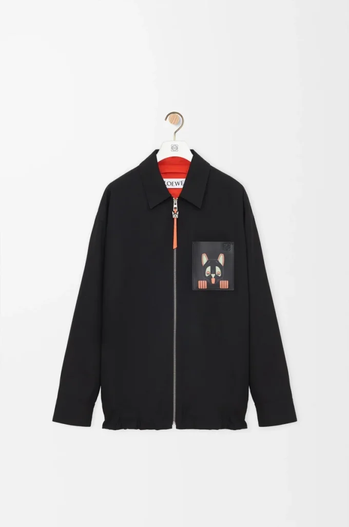 Pamuklu Overshirt Siyah/Turuncu