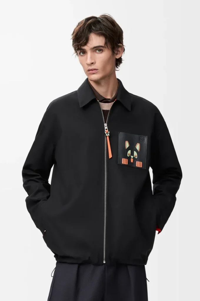 Pamuklu Overshirt Siyah/Turuncu