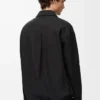 Pamuklu Overshirt Siyah/Turuncu