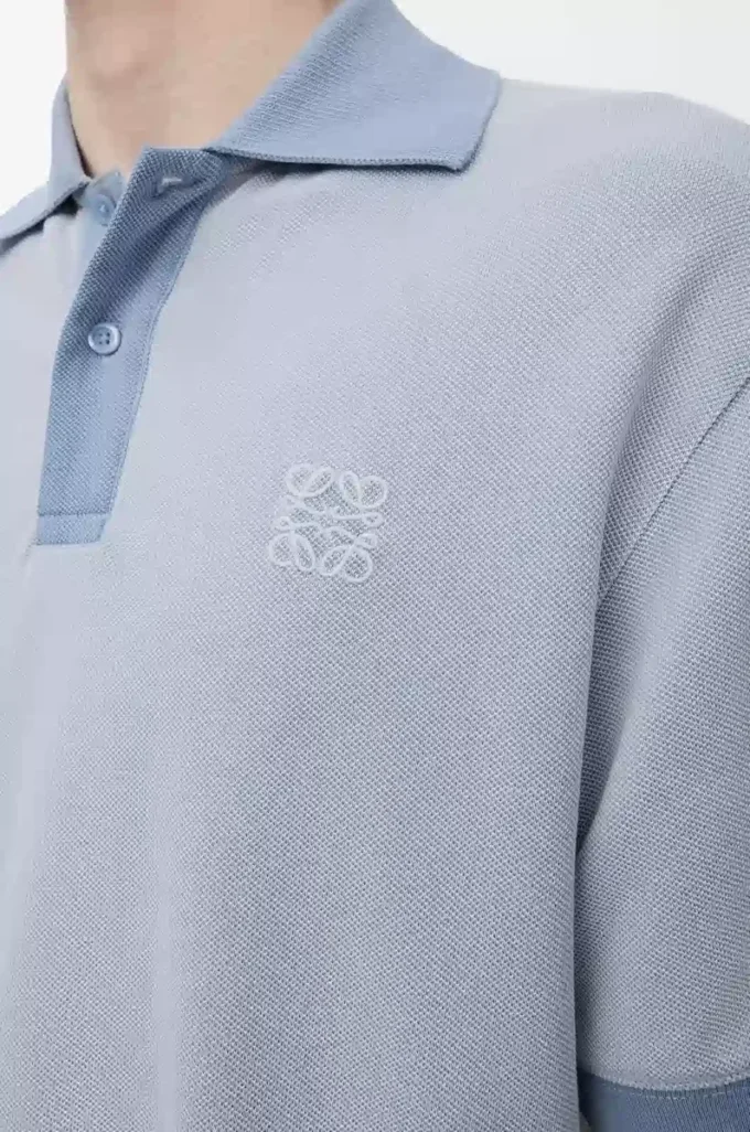 Pamuklu polo tişört Açık mavi