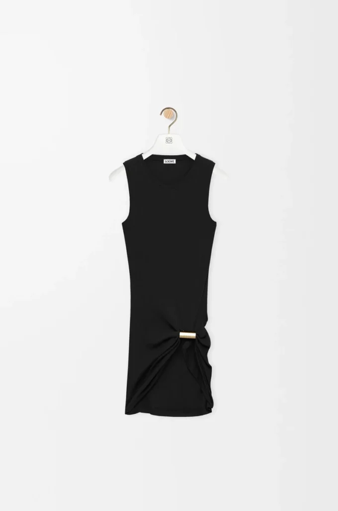 Pamuklu siyah tank top