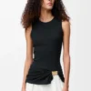 Pamuklu siyah tank top