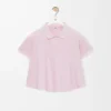 Pamuklu trapez polo, açık pembe