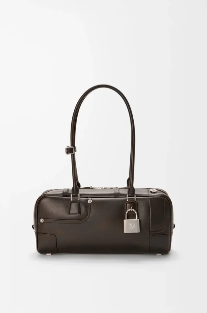 Panta Amazona 31 kısa çanta, parlak dana derisi Vintage Brown
