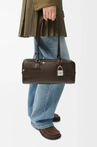 Panta Amazona 31 kısa çanta, parlak dana derisi Vintage Brown