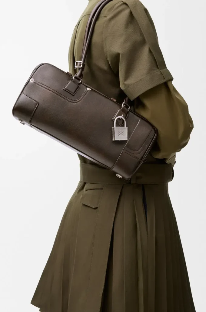 Panta Amazona 31 kısa çanta, parlak dana derisi Vintage Brown