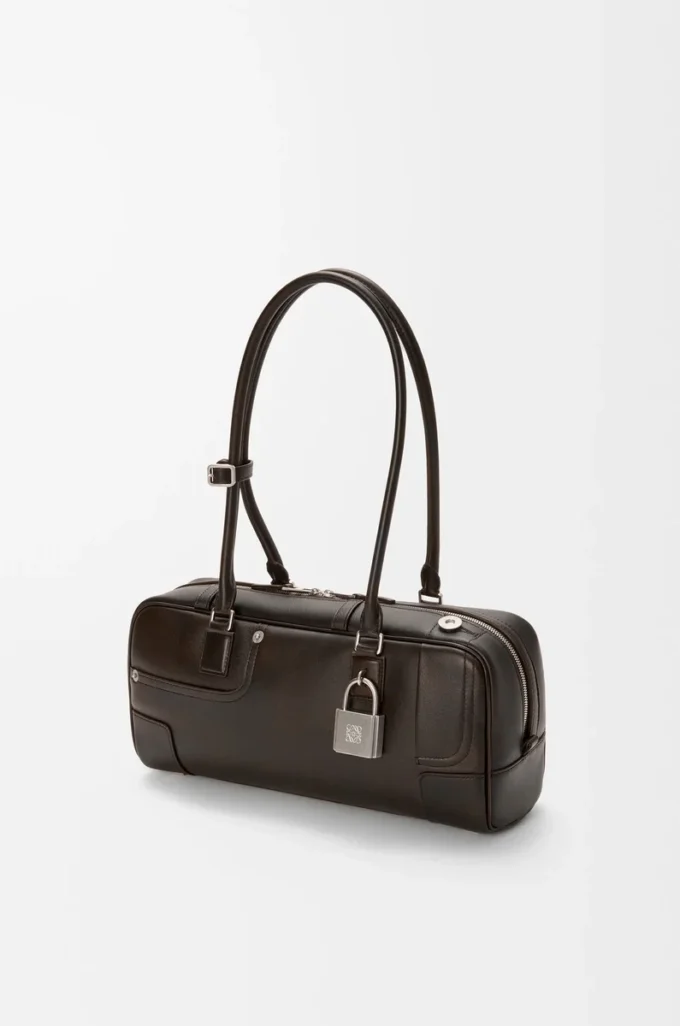 Panta Amazona 31 kısa çanta, parlak dana derisi Vintage Brown