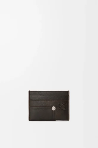 Panta düz kartlık, parlak dana derisi Vintage Brown