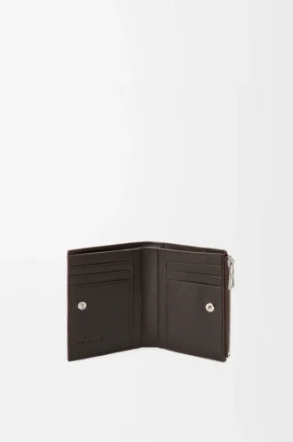 Panta ince kompakt cüzdan, parlak dana derisi Vintage Brown