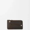 Panta parlak dana derisi Vintage Brown renkli kartlık