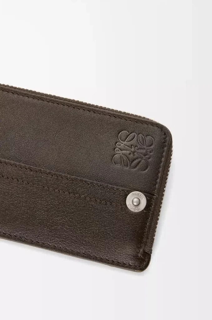 Panta parlak dana derisi Vintage Brown renkli kartlık