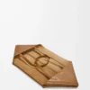 Parlak dana derisinden XXL Puzzle Fold çanta Oak