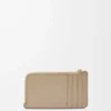 Parlak nappa dana derisinden Knot bozuk para kartlık Sand/Tropical Green