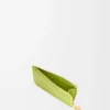 Parlak nappa dana derisinden Pebble bozuk para kartlık Meadow Green