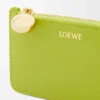 Parlak nappa dana derisinden Pebble bozuk para kartlık Meadow Green