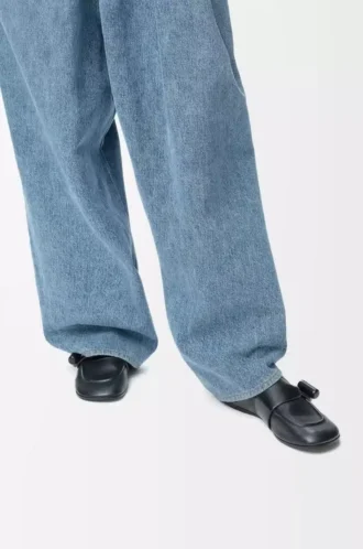 Parlak pürüzsüz dana derisinden toggle loafer Siyah