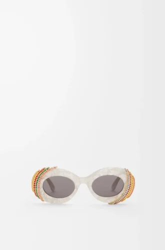 Pavé Oval güneş gözlüğü İnci Grisi/Beyaz