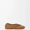 Pebble Soft balerin ayakkabısı, nappa kuzu derisi, Oak