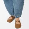 Pebble Soft balerin ayakkabısı, nappa kuzu derisi, Oak
