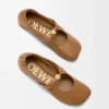 Pebble Soft balerin ayakkabısı, nappa kuzu derisi, Oak