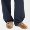Pebble Yumuşak shearling balerina Ayakkabı Meşe