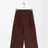 İpek pijama pantolonu Bordo
